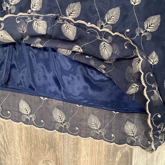 Vintage Compagnie Internationale Express Embroidery Leaves Leaf Maxi Skirt 5/6 - Picture 10 of 10